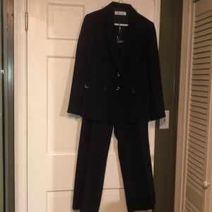 Tahari Navy Pin Stripe Suit